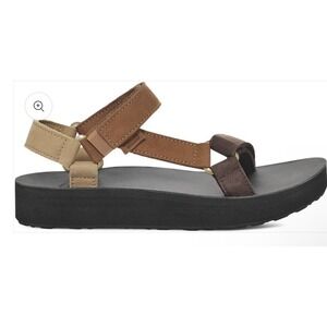 Teva Midform Universal Leather Sandal Neutral Multi Womens Sz 8